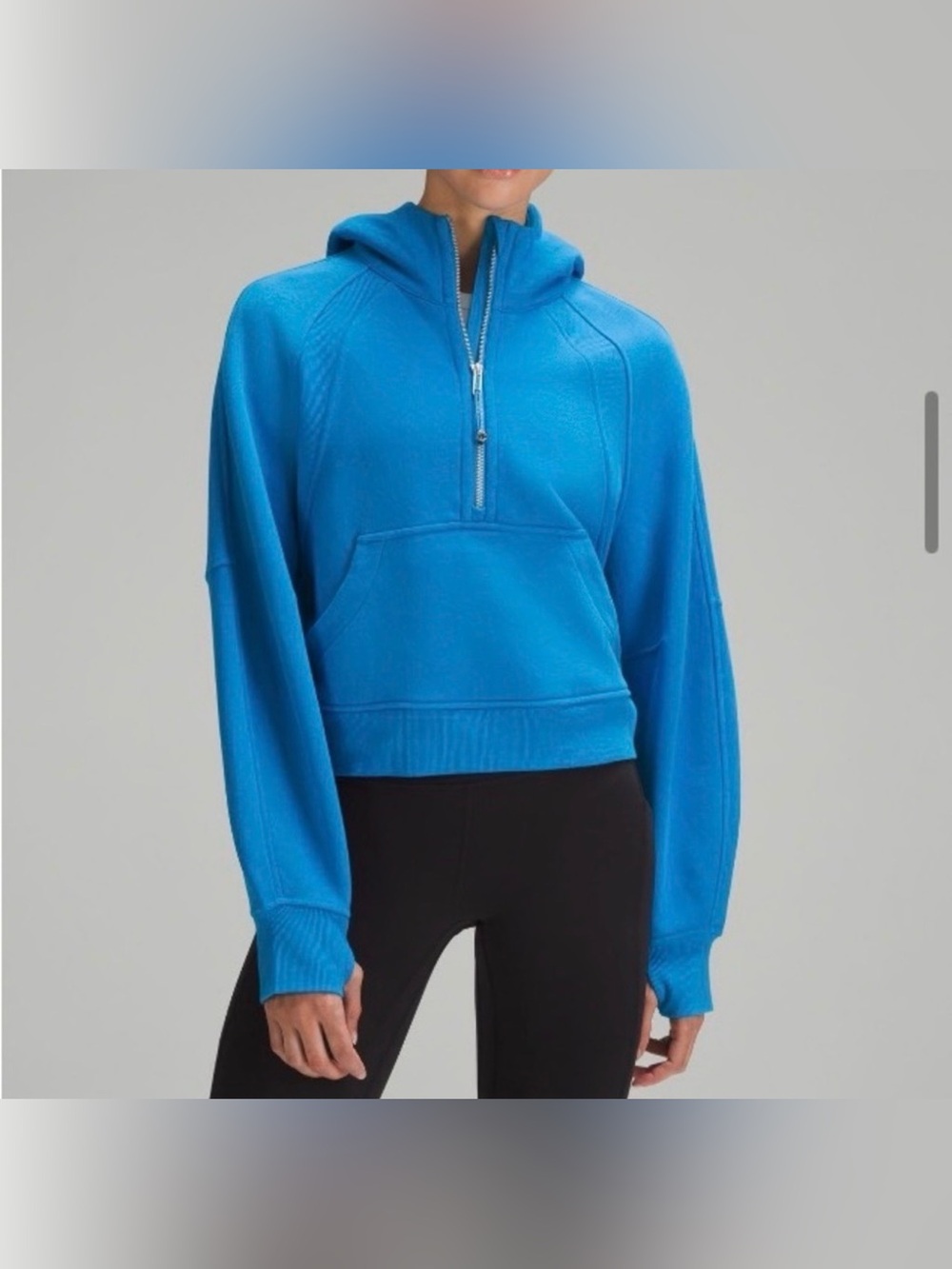 Lululemon Scuba Oversized Half-Zip Hoodie – Poolside Blue (XS/S)